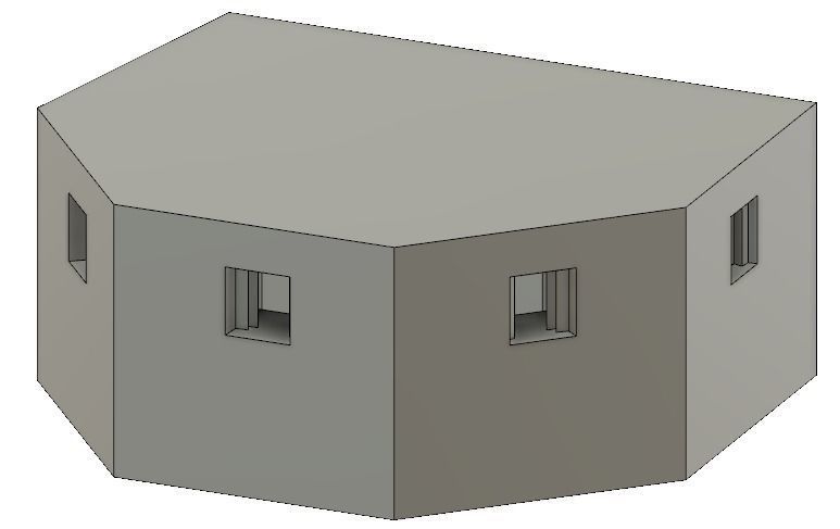Type 24 Pill Box for OO Gauge Model Railway 3D print model_3
