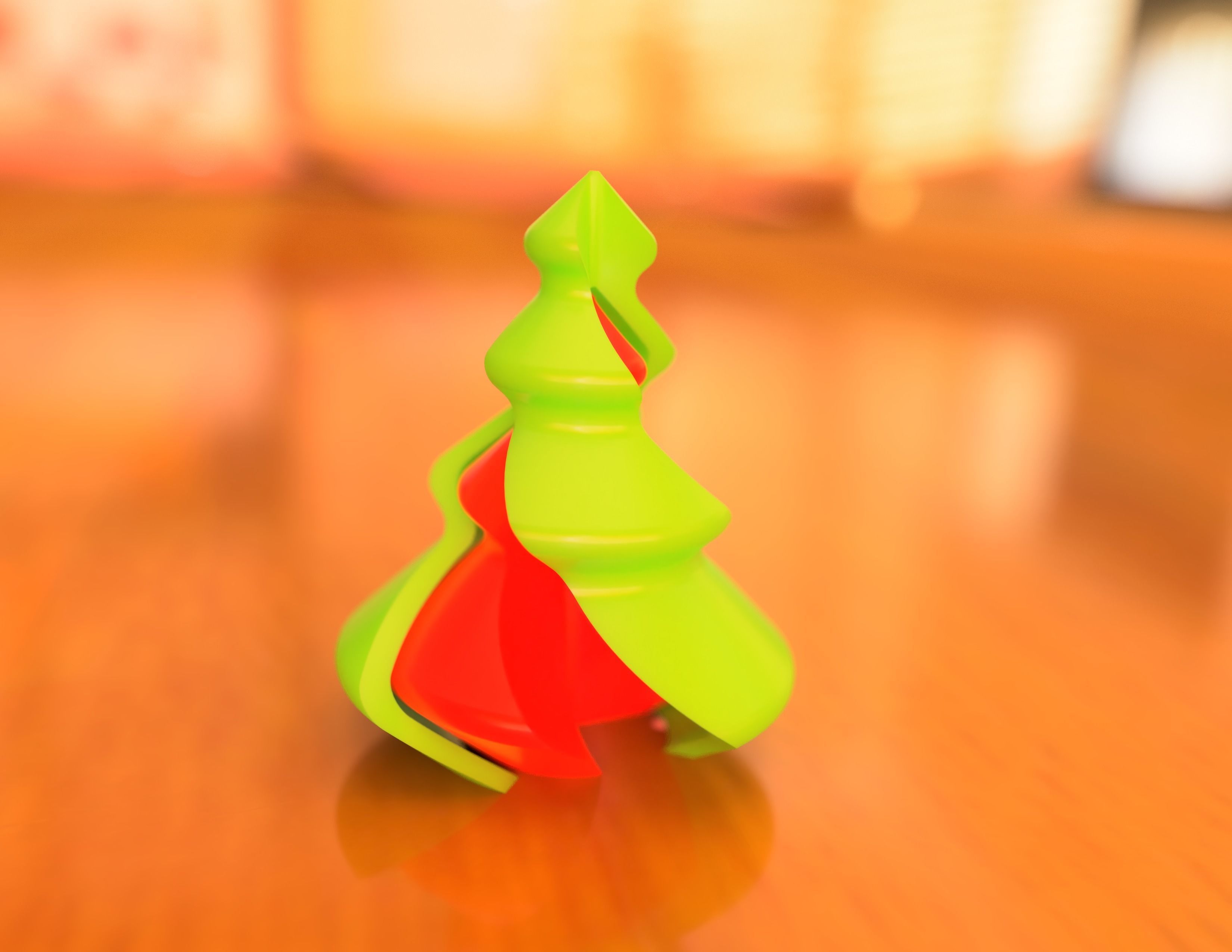 Twisted Christmas Tree Ornament Vase Mode 3D print model_8