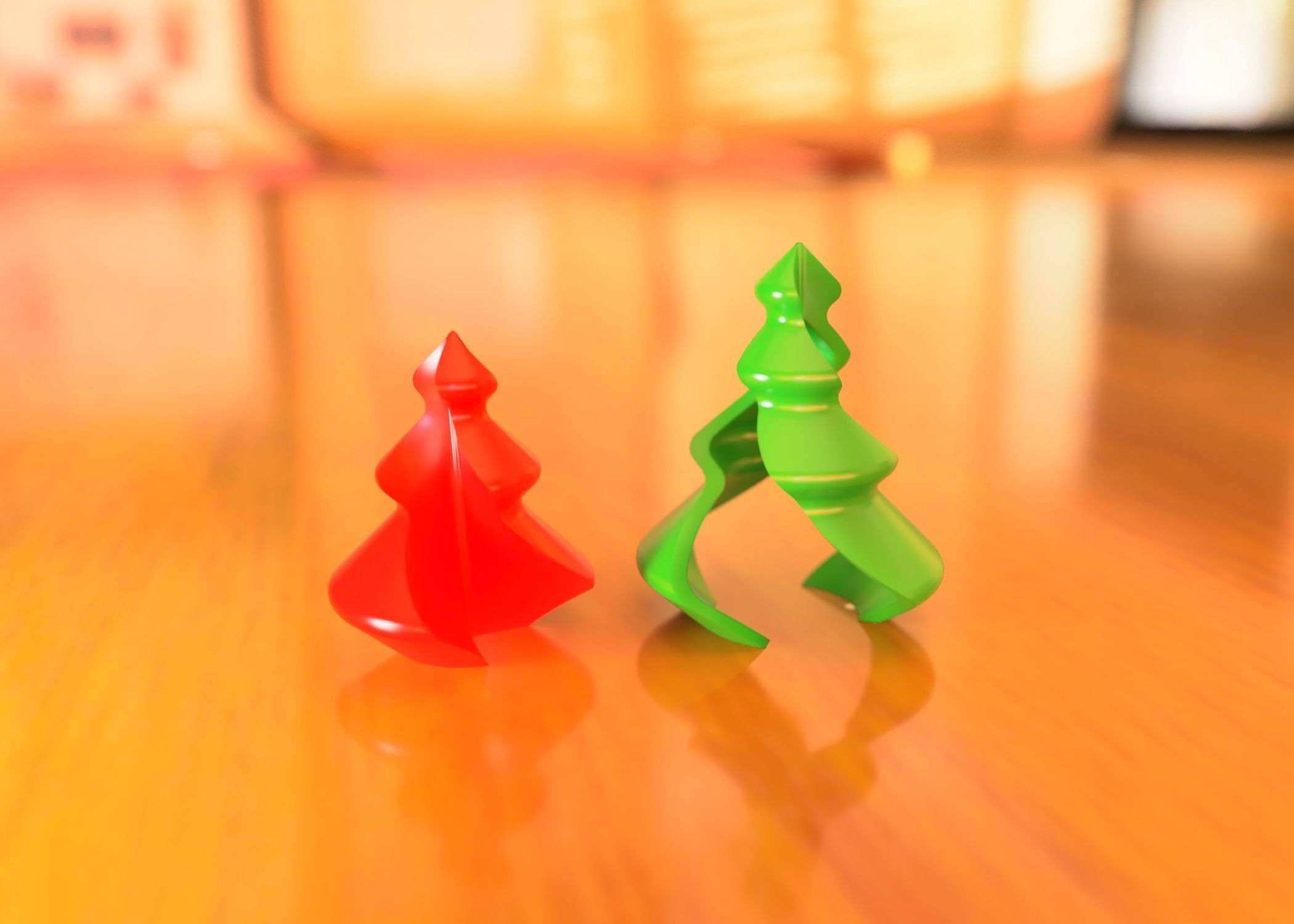 Twisted Christmas Tree Ornament Vase Mode 3D print model_7