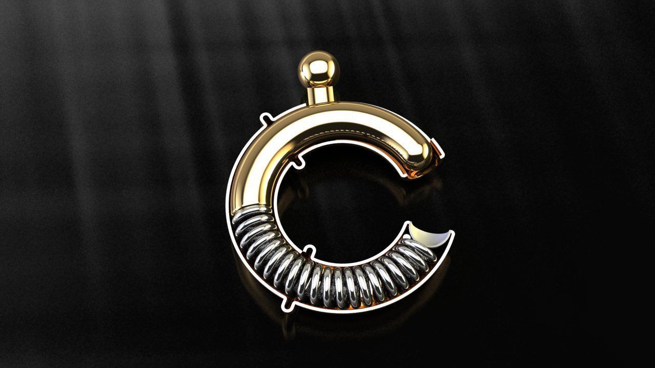 Lock chain bracelet wristband LOBSTER CLASPS parrot lock 3D print model_6