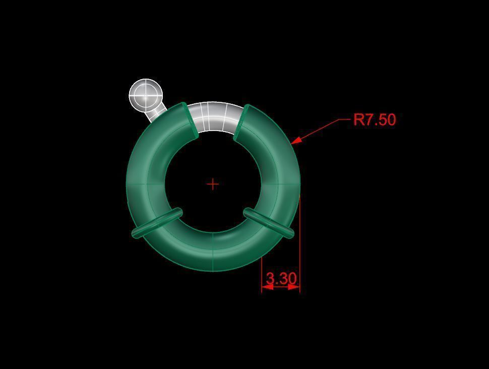 Lock chain bracelet wristband LOBSTER CLASPS parrot lock 3D print model_7