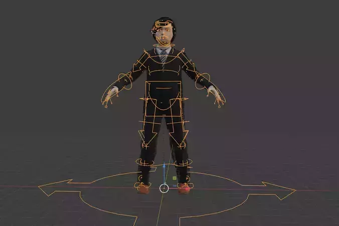 3d designing man in suit