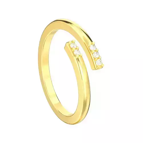 Simple diamond open ring