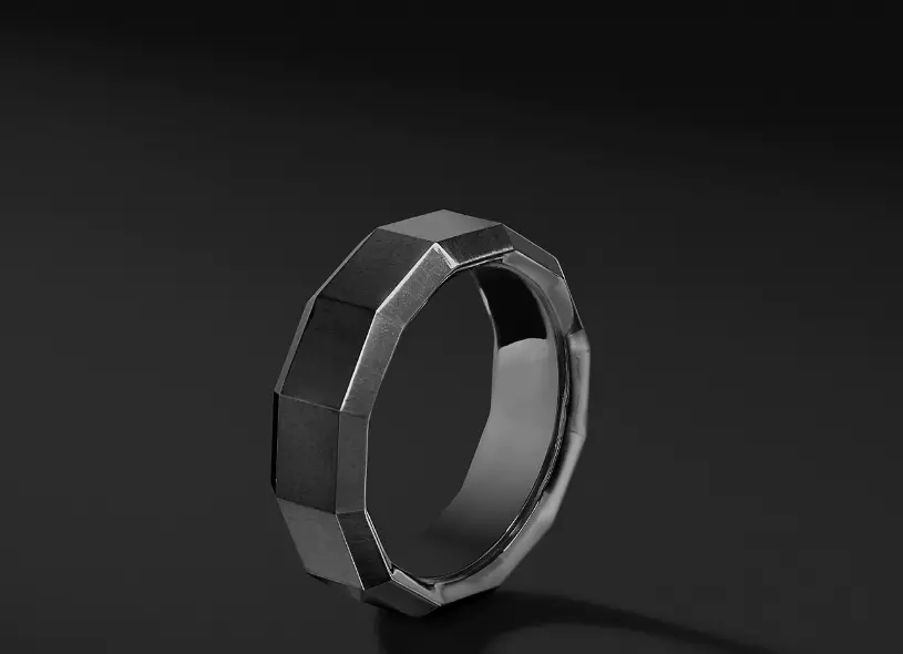 David Yurman Faceted Band Rings in Usa Size 3D print model_0