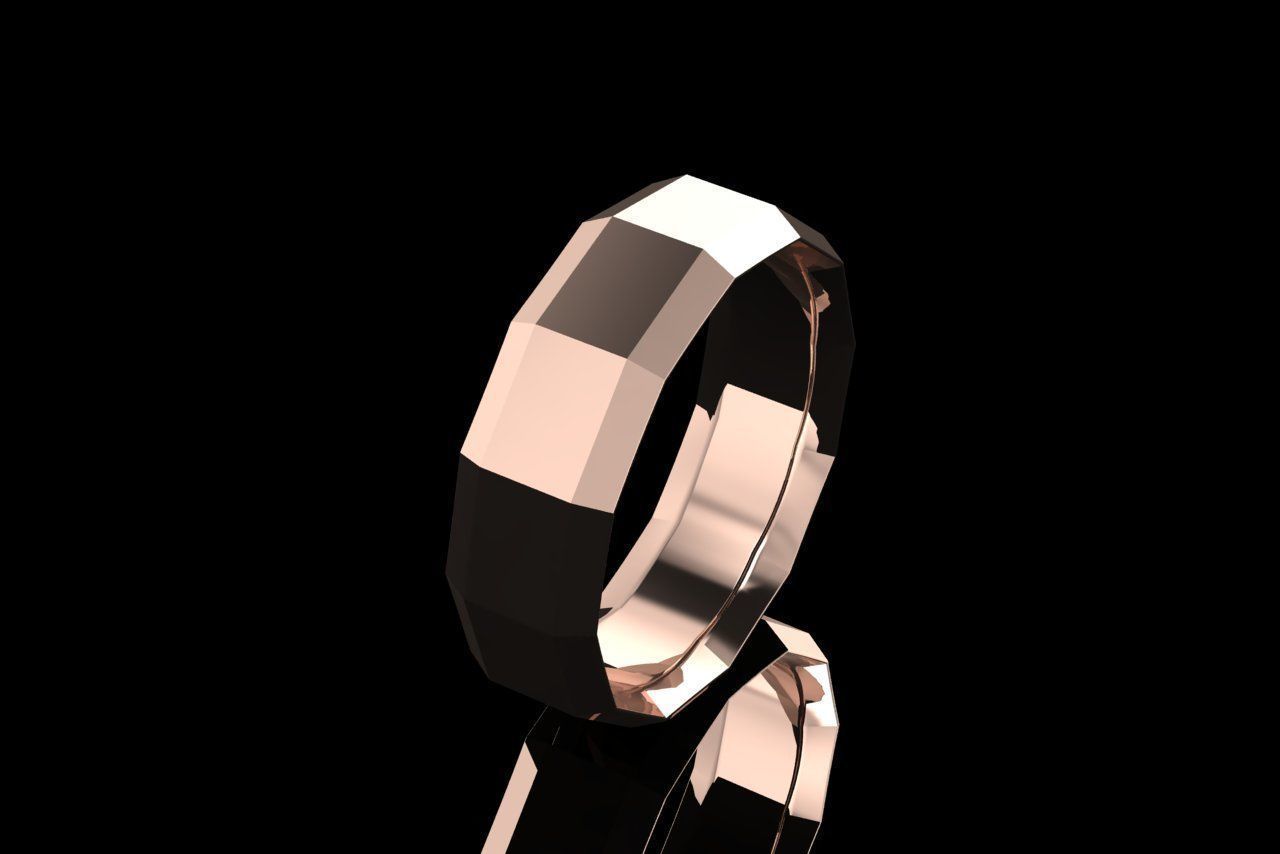 David Yurman Faceted Band Rings in Usa Size 3D print model_1