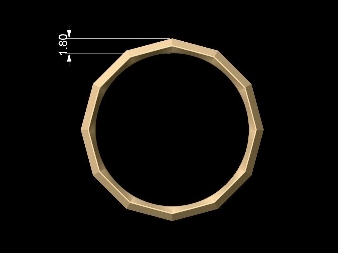 David Yurman Faceted Band Rings in Usa Size 3D print model_7