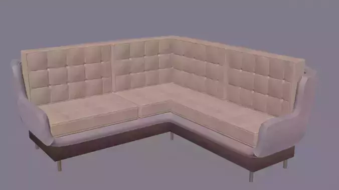 Nordic Scandinavian smoothed and patterned corner sofa