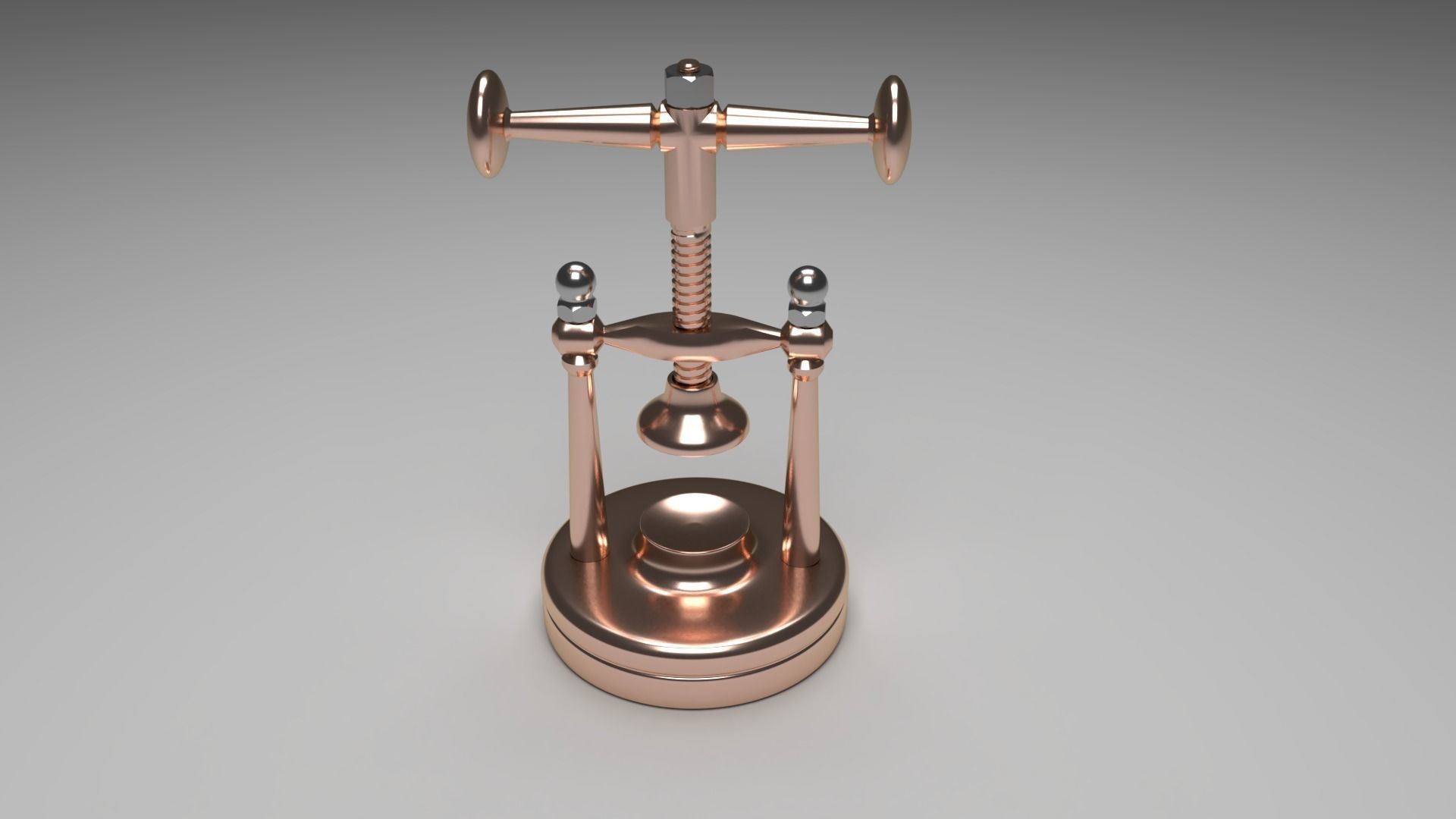 Nutcracker copper lever 3D model_1