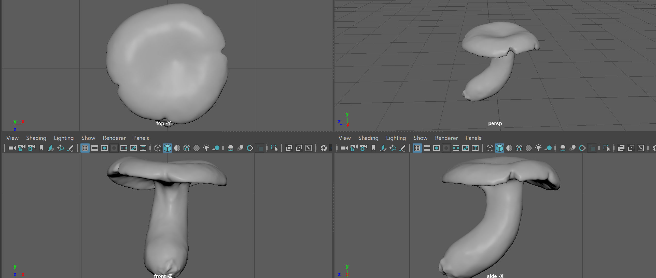 BOLETUS mushroom Low-poly 3D model_8