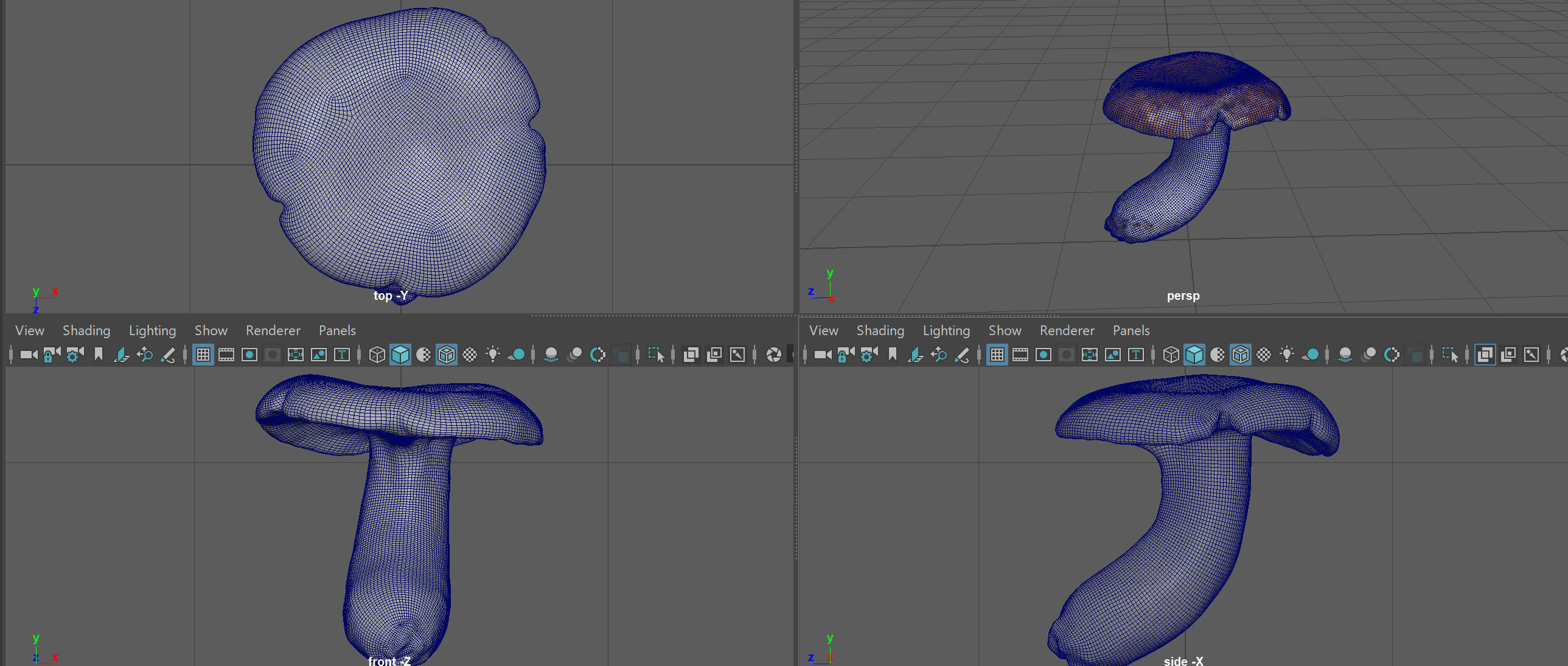 BOLETUS mushroom Low-poly 3D model_9