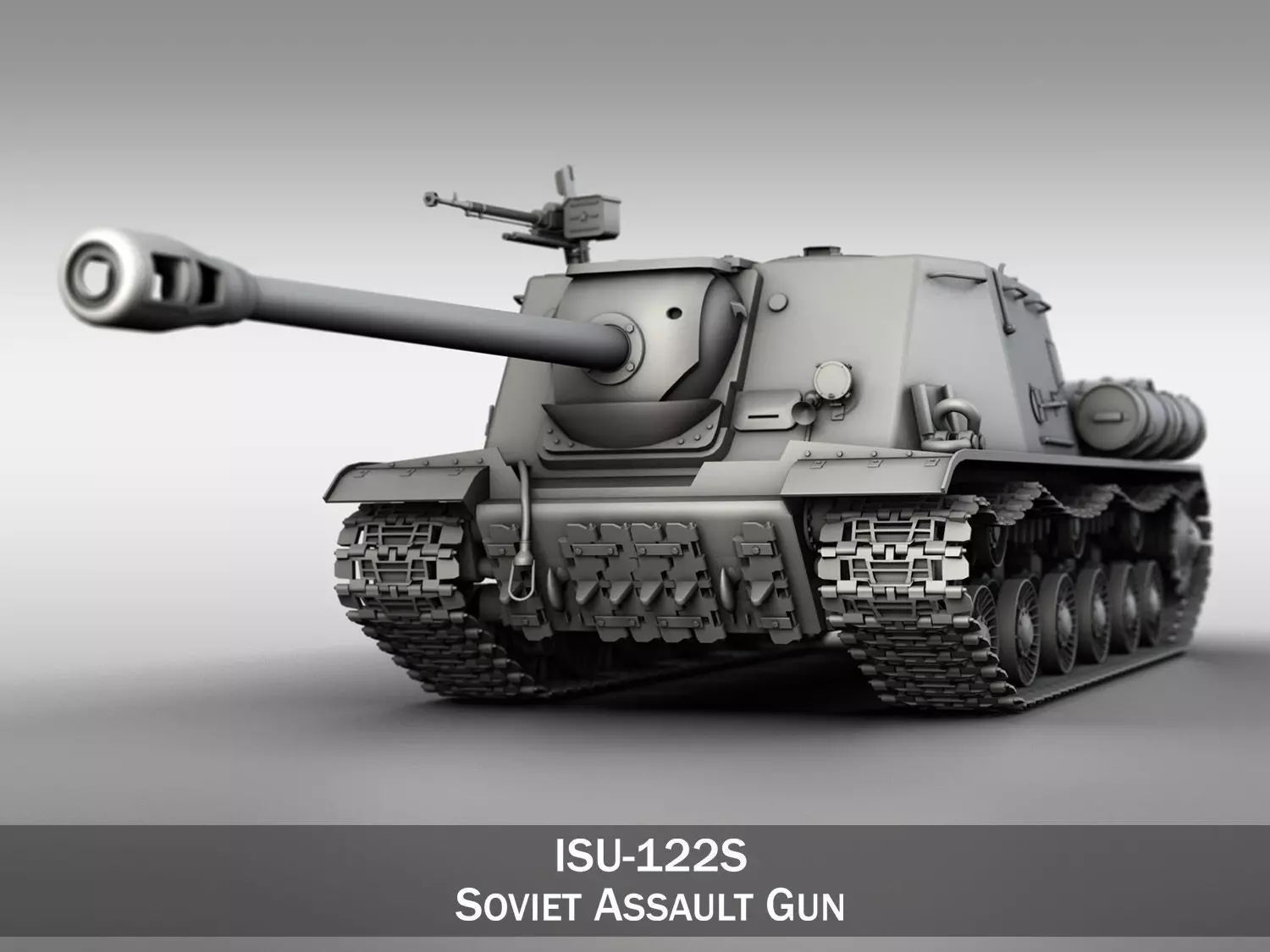 ISU-122S - Soviet Assault Gun 3D model