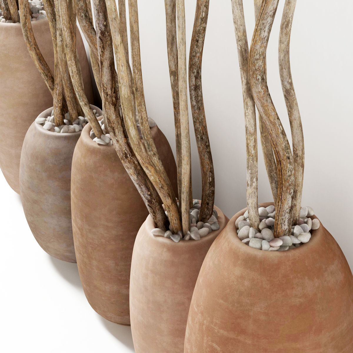 Dry branc vase decor n4 3D model_6