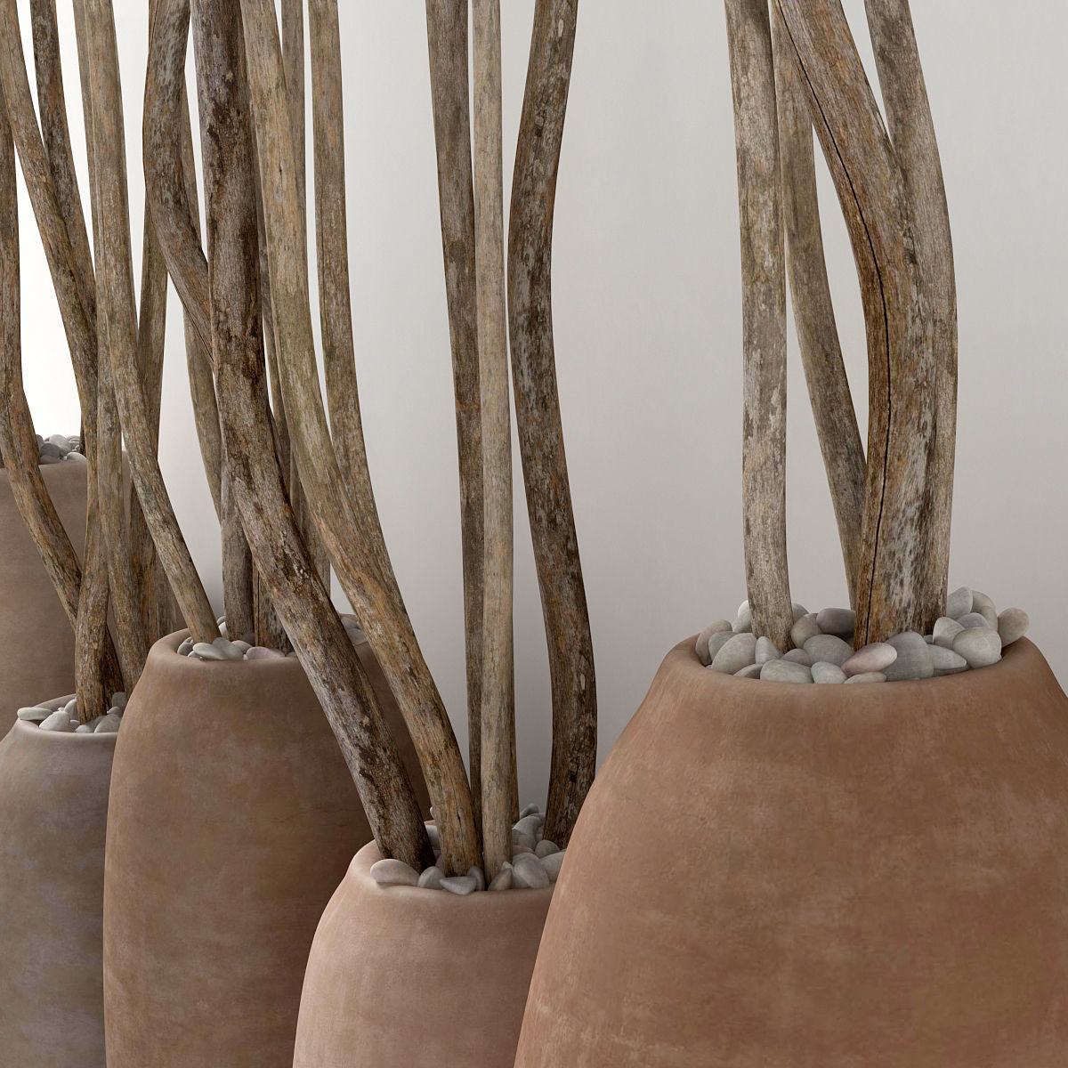 Dry branc vase decor n4 3D model_3