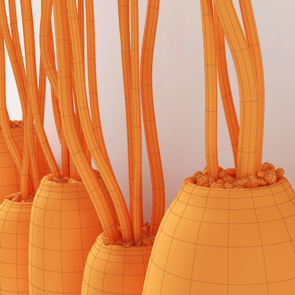 Dry branc vase decor n4 3D model_10