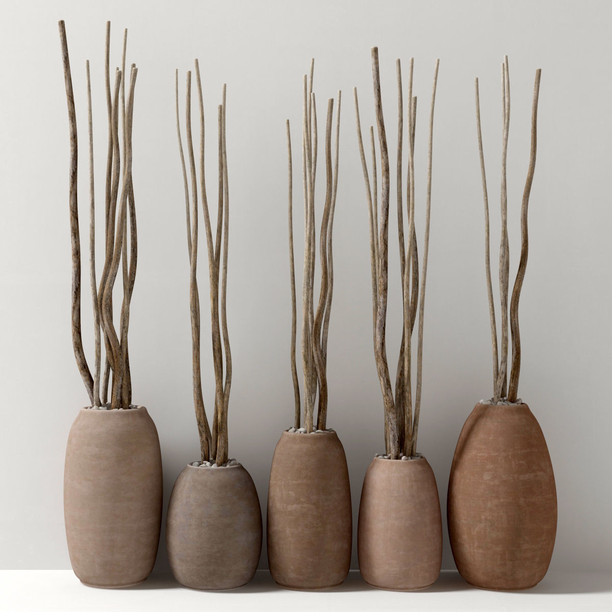 Dry branc vase decor n4 3D model_1