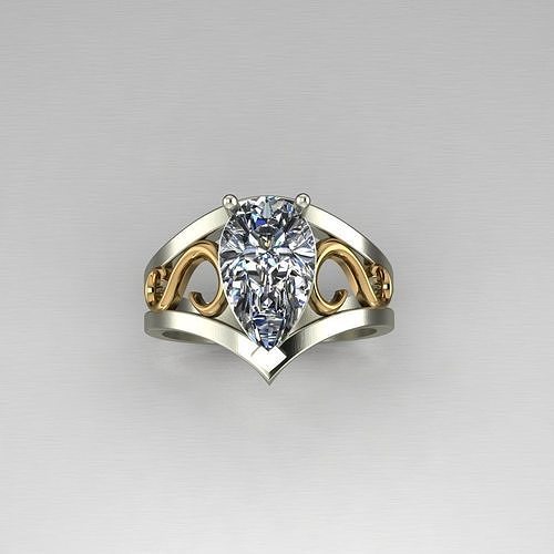 Pear Ring 3D print model