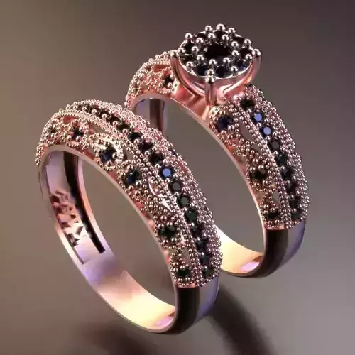 ring and back ring 3D print model