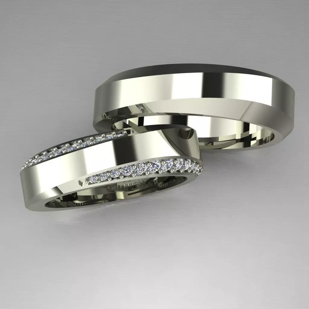 Jewelry Wedding Rings Sets 3D print model