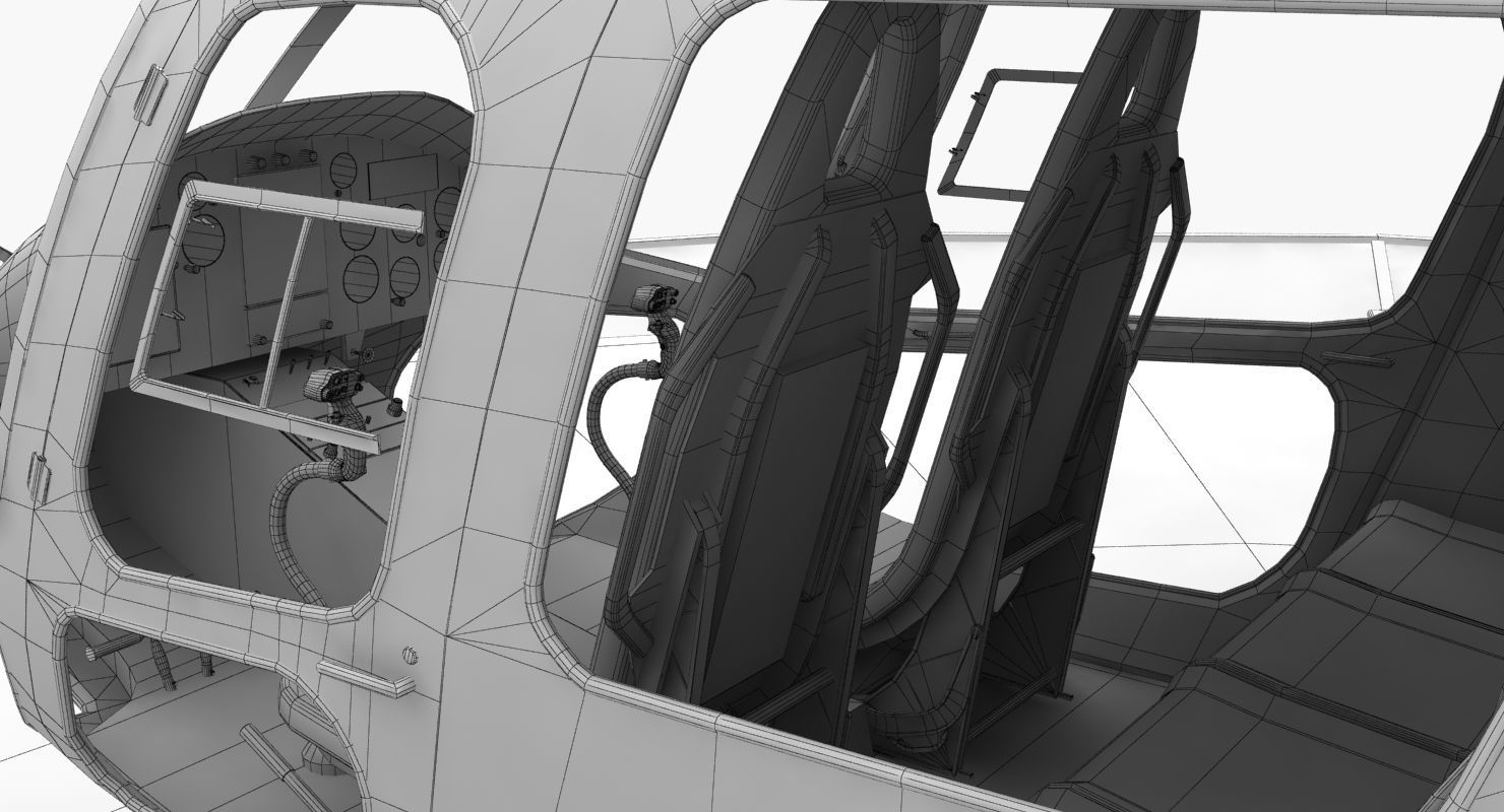 AS-350 Miami City Police Low-poly 3D model_22