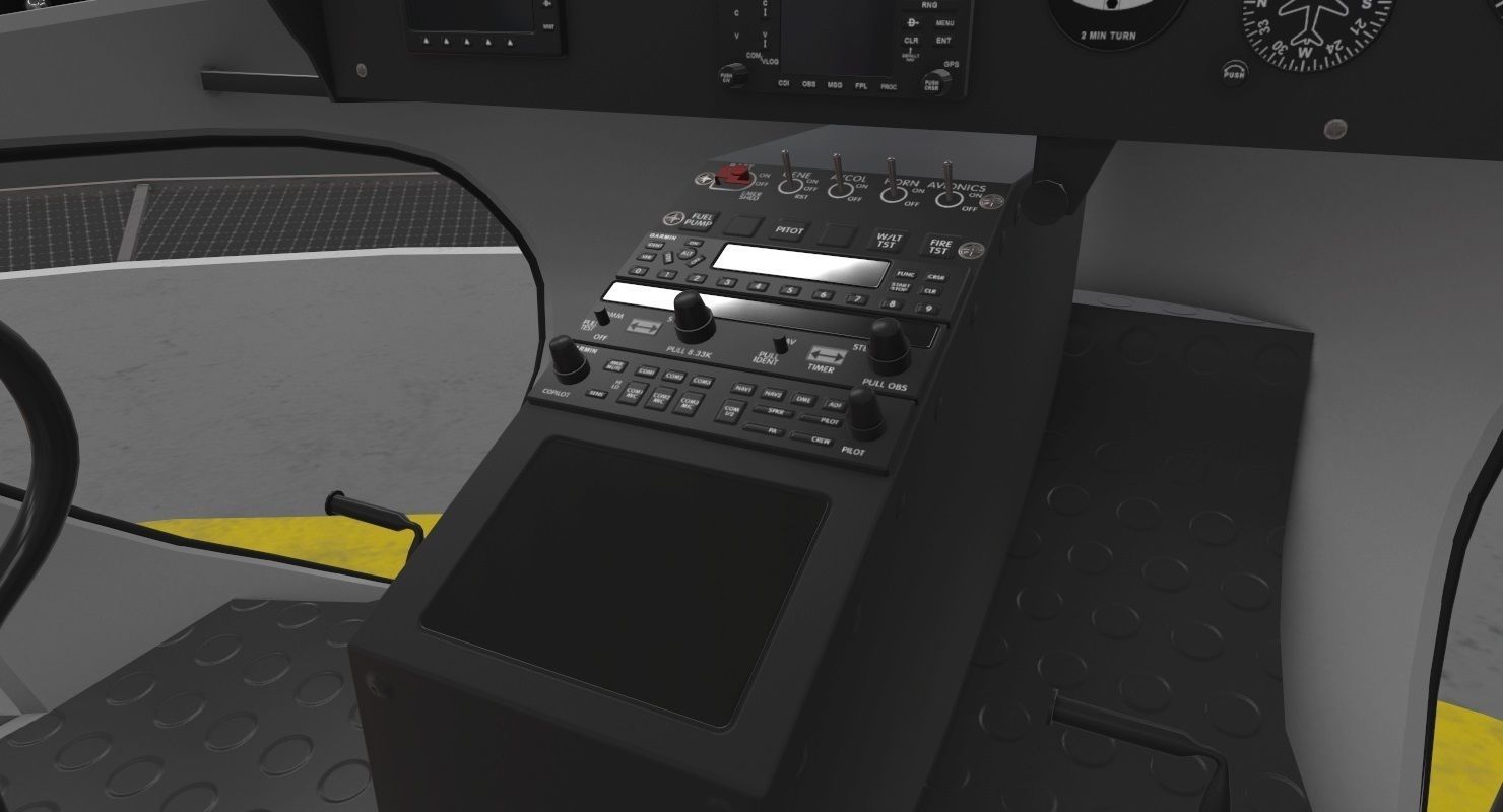 AS-350 Miami City Police Low-poly 3D model_13