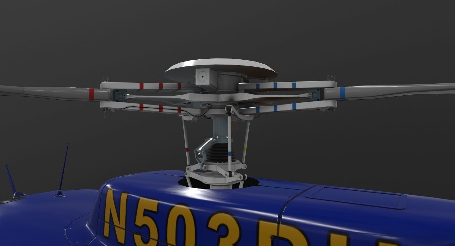 AS-350 Miami City Police Low-poly 3D model_6