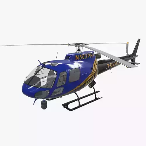 AS-350 Miami City Police Low-poly 3D model