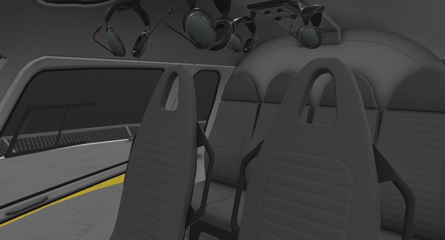 AS-350 Miami City Police Low-poly 3D model_11