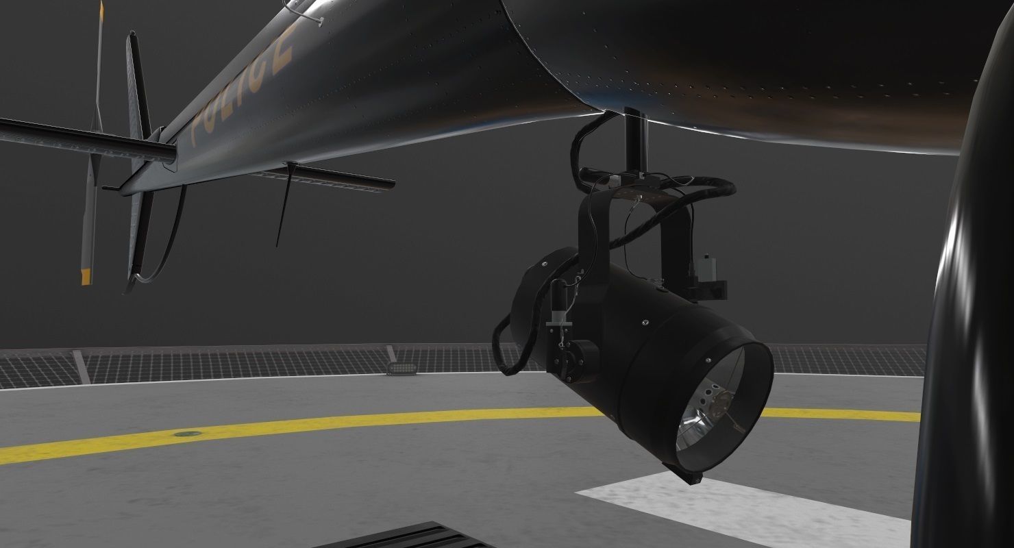 AS-350 Miami City Police Low-poly 3D model_8