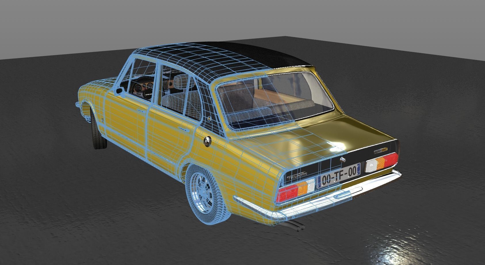 TRIUMPH DOLOMITE SPRINT MK1 1977 3D model_12