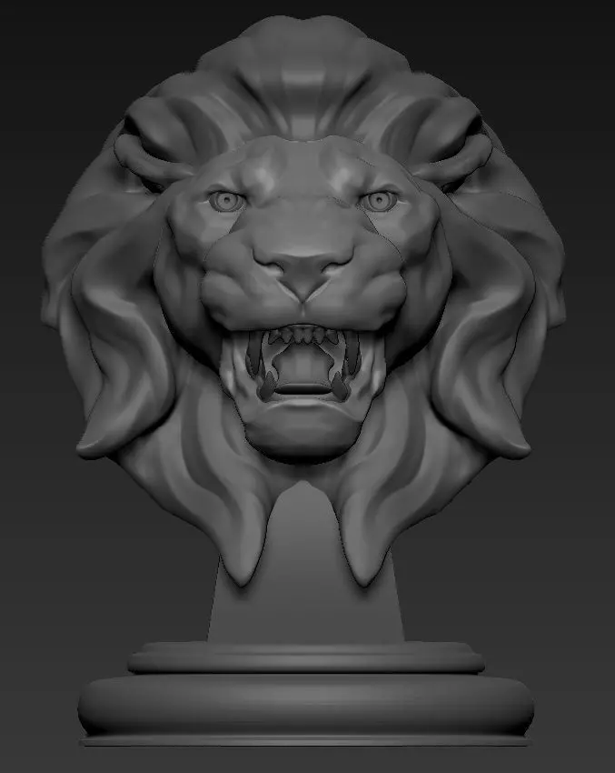 Lion Head  3D model_0