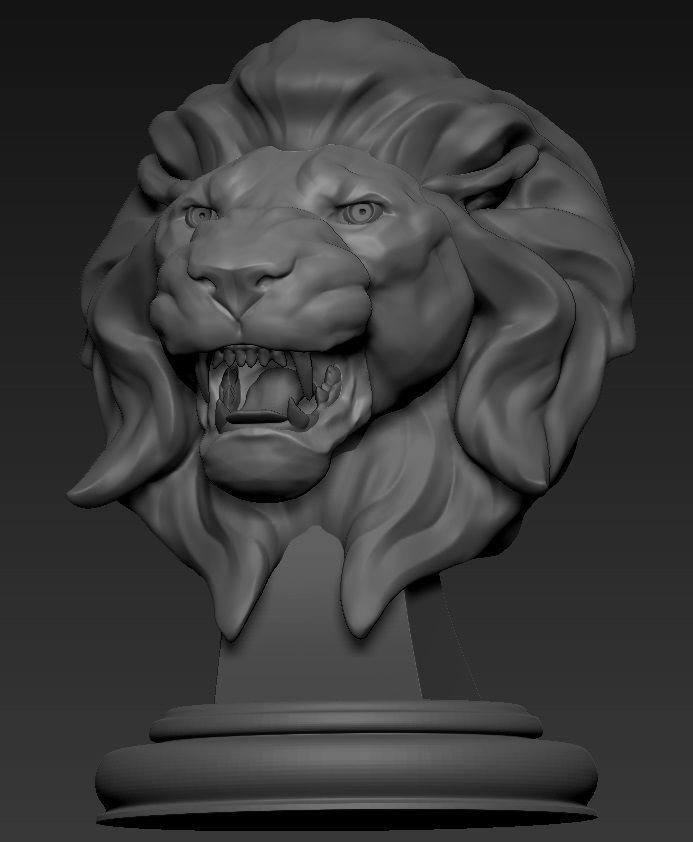 Lion Head  3D model_5