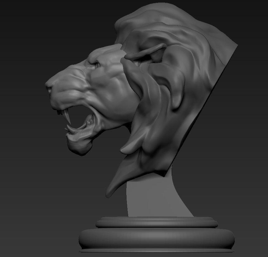 Lion Head  3D model_1