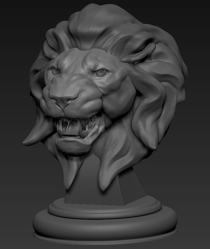 Lion Head  3D model_2