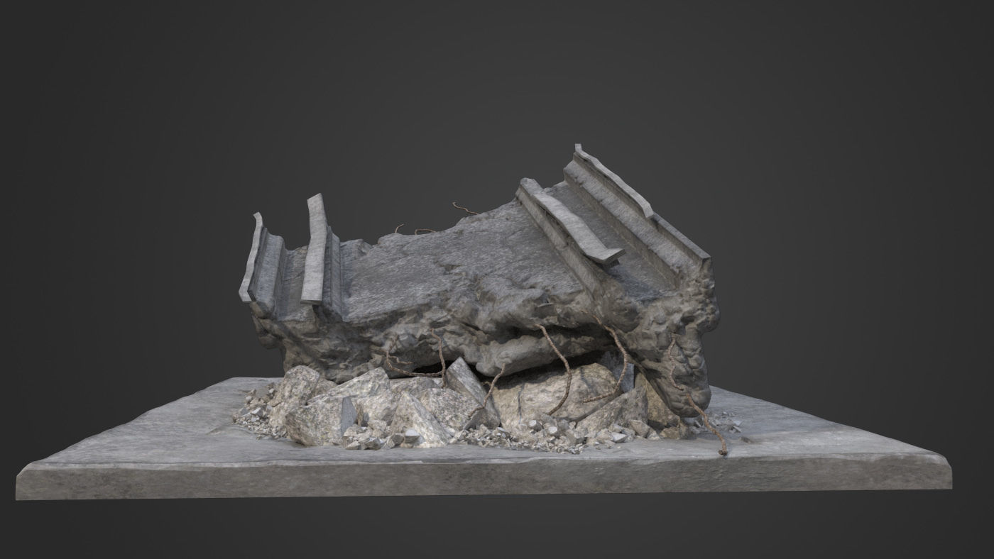 Bridge Damaged Element 3D model_5