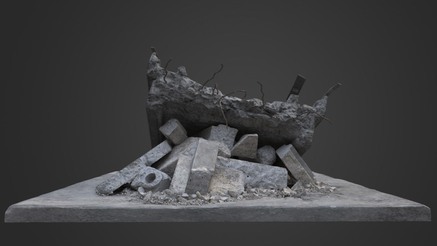 Bridge Damaged Element 3D model_6