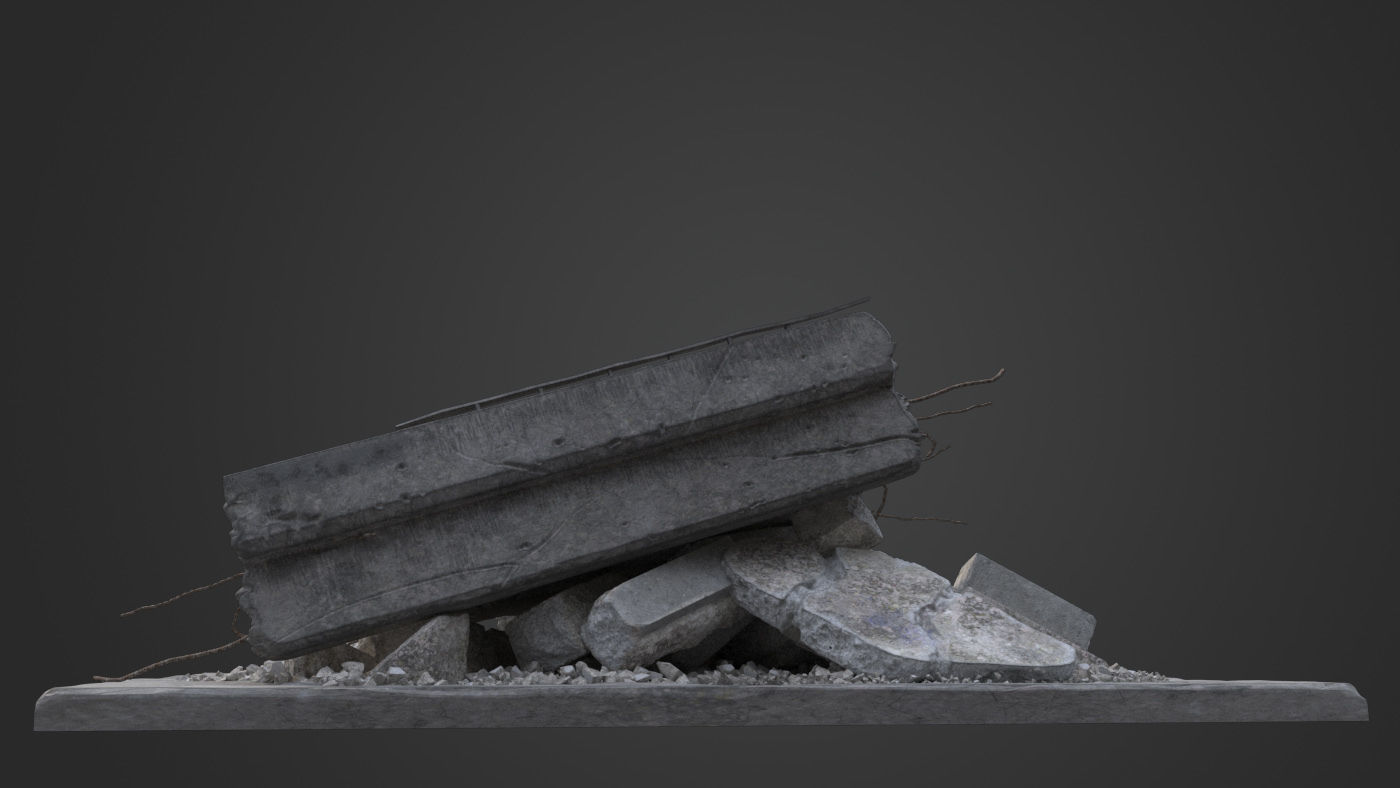 Bridge Damaged Element 3D model_8