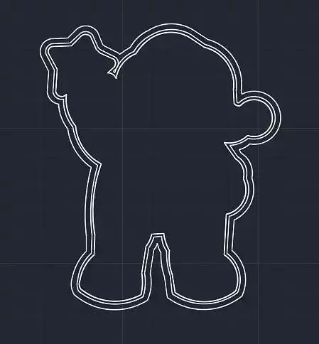 Santa cookie-cutter 3D print model