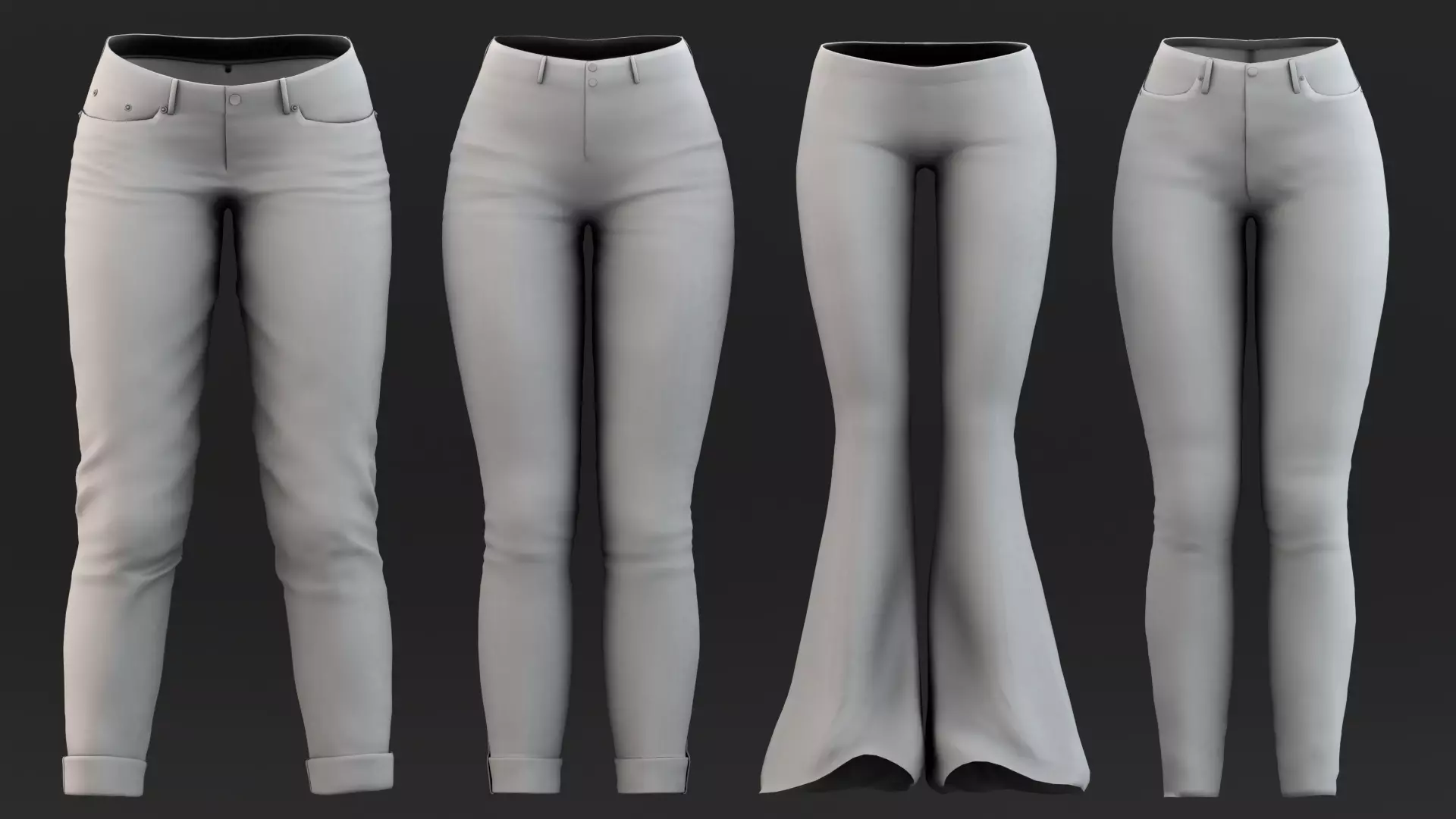 Pants Pack 02 3D model