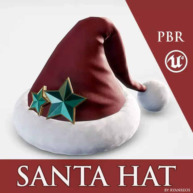 Santa Hat - Game Ready Free low-poly 3D model