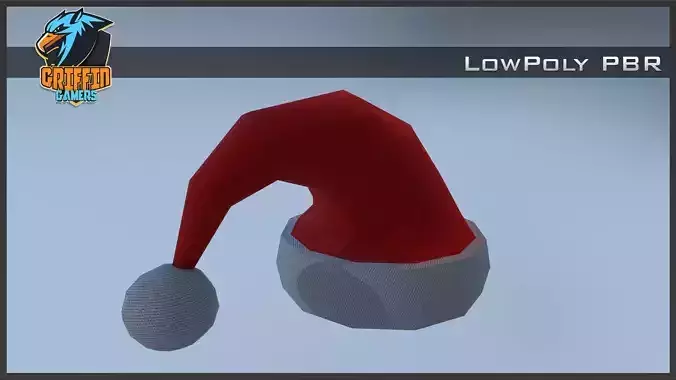 Low Poly Santa Hat Low poly 3D model