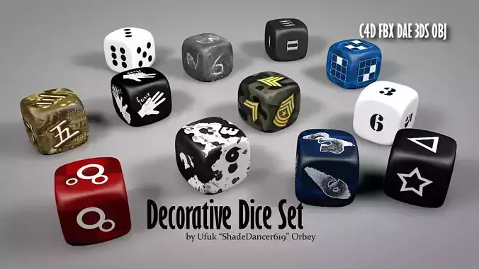 Creative Dice Set Free 3D model