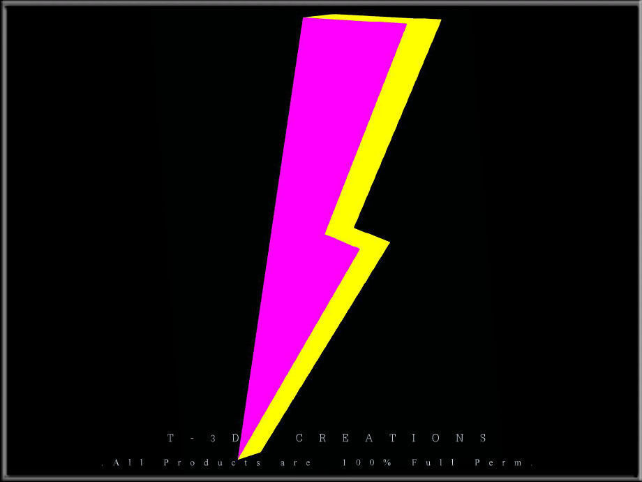 Lightning 04 Low-poly 3D model_1