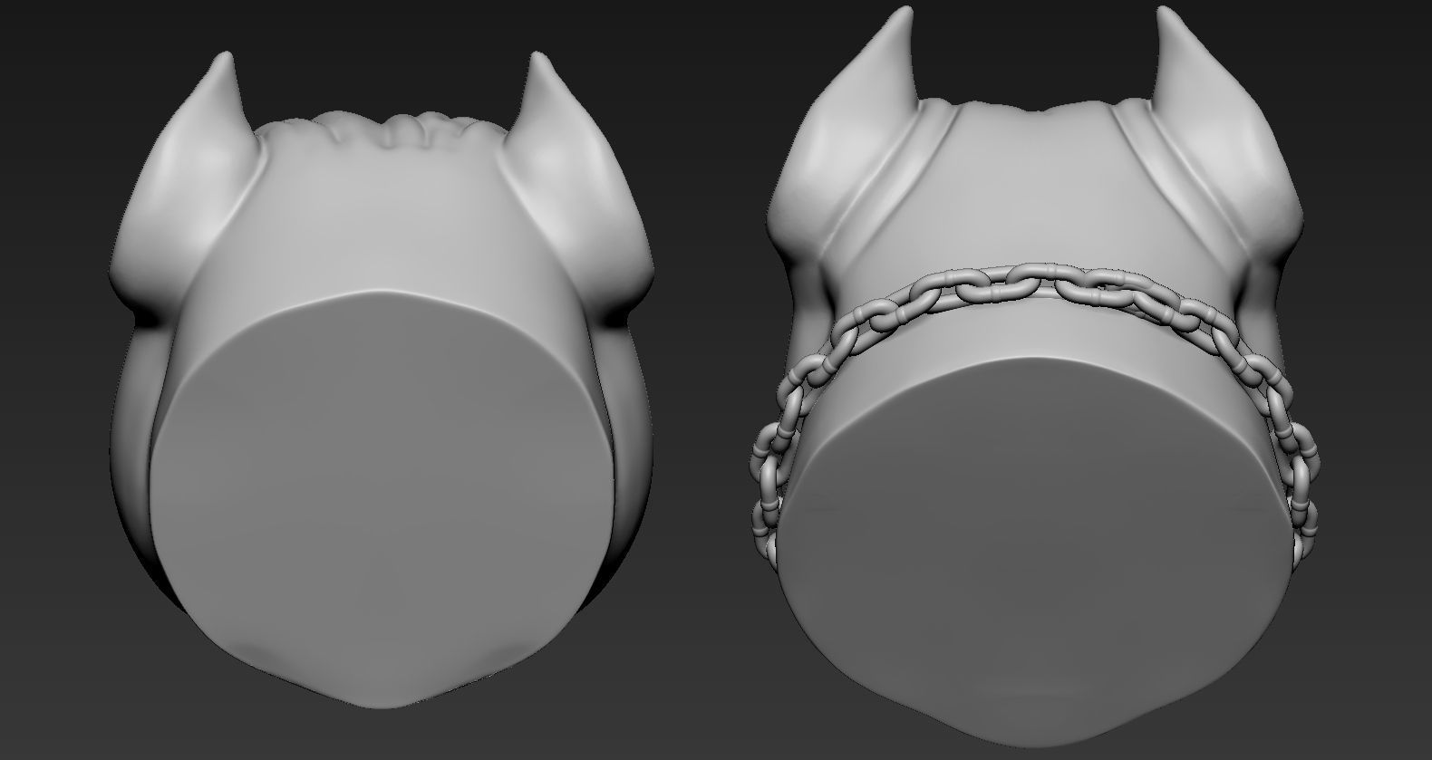 Pitbull Head 3D print model_4