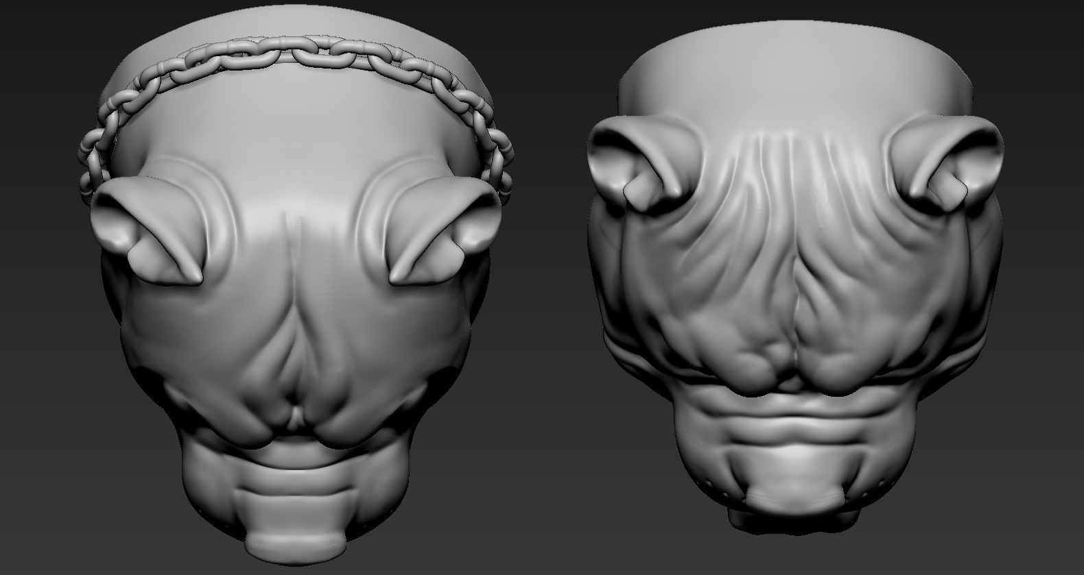Pitbull Head 3D print model_3