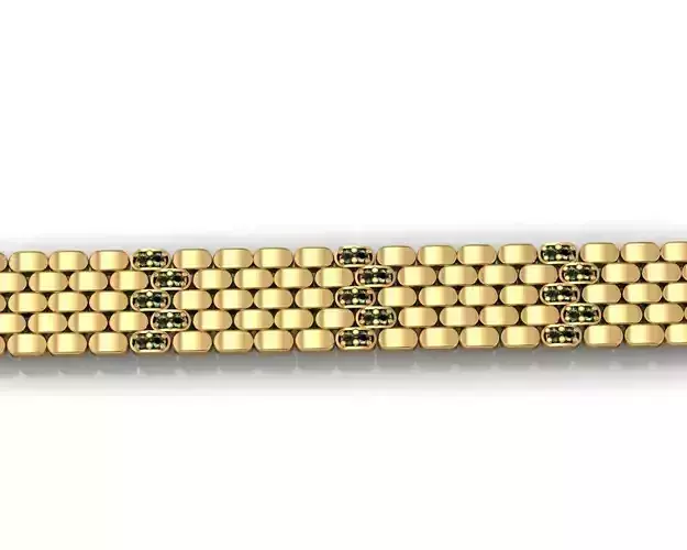 GENTS DIAMOND BRACELET  LINK  JEWELRY FOR ALL CAM MACHINE 3D print model
