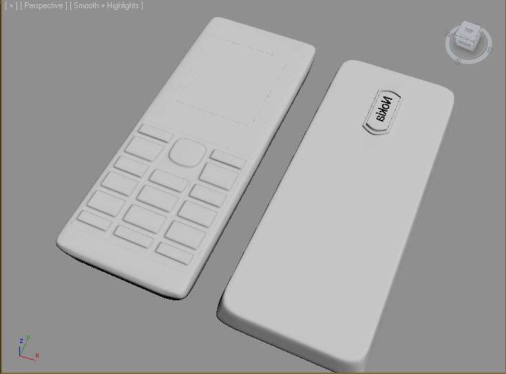 Nokia 105  Black 3D model  Low-poly 3D model_5