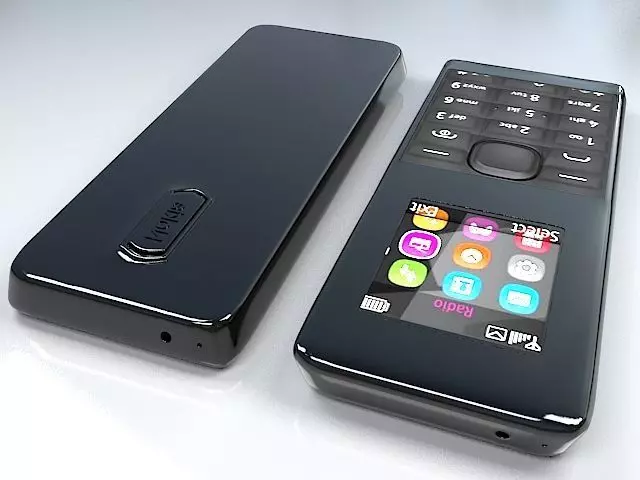 Nokia 105  Black 3D model  Low-poly 3D model_0