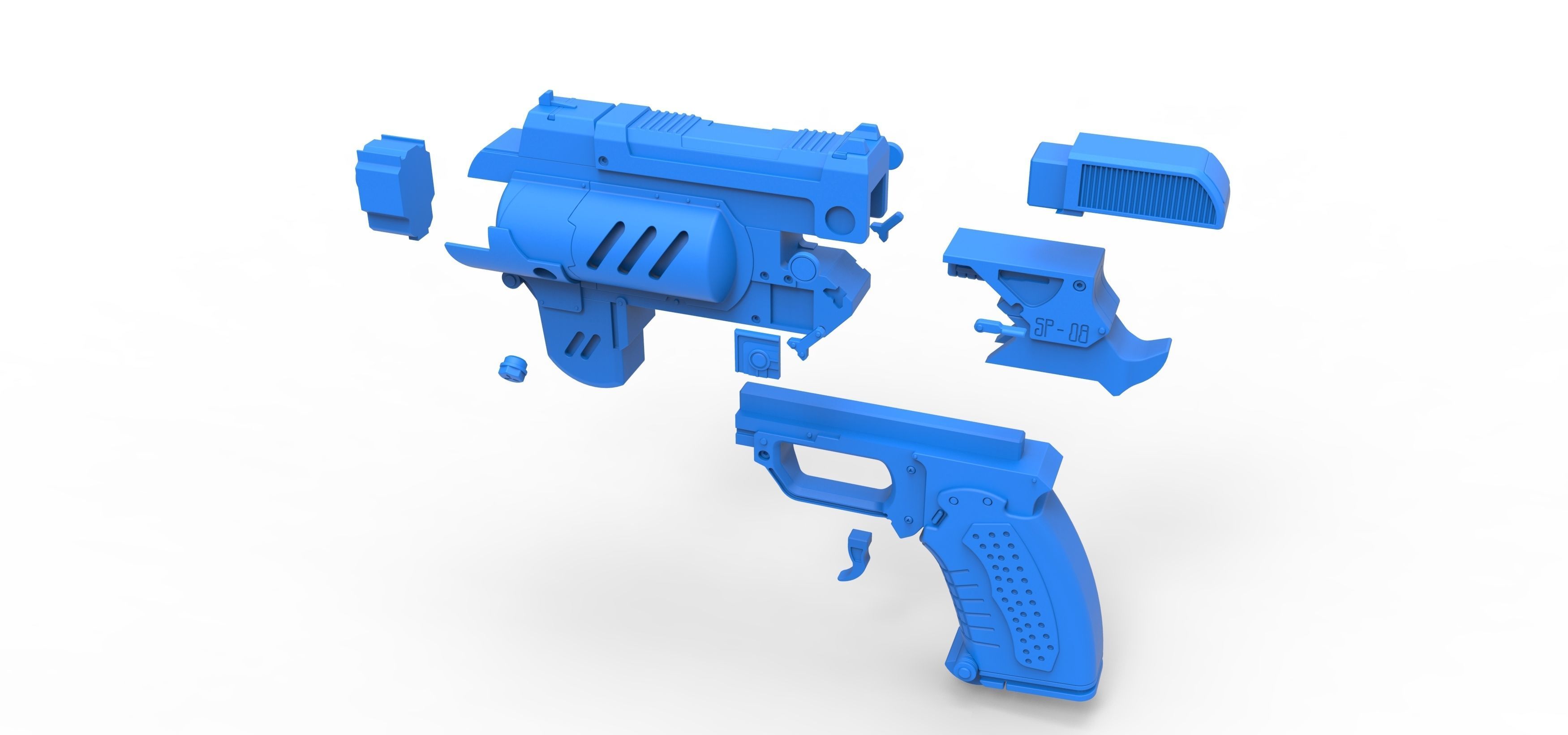 Spacers choice Light pistol from the game The Outer Worlds 3D print model_25