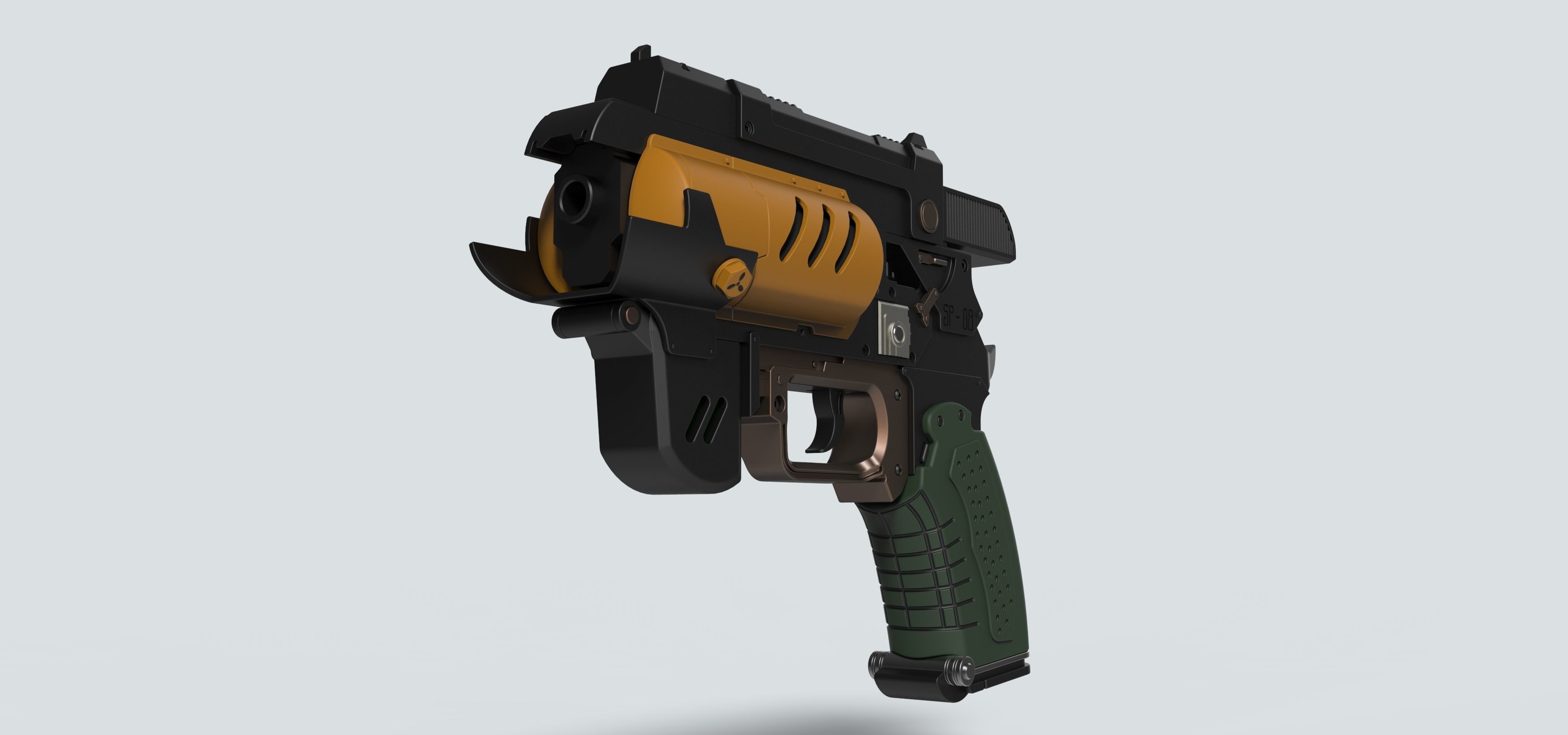 Spacers choice Light pistol from the game The Outer Worlds 3D print model_4