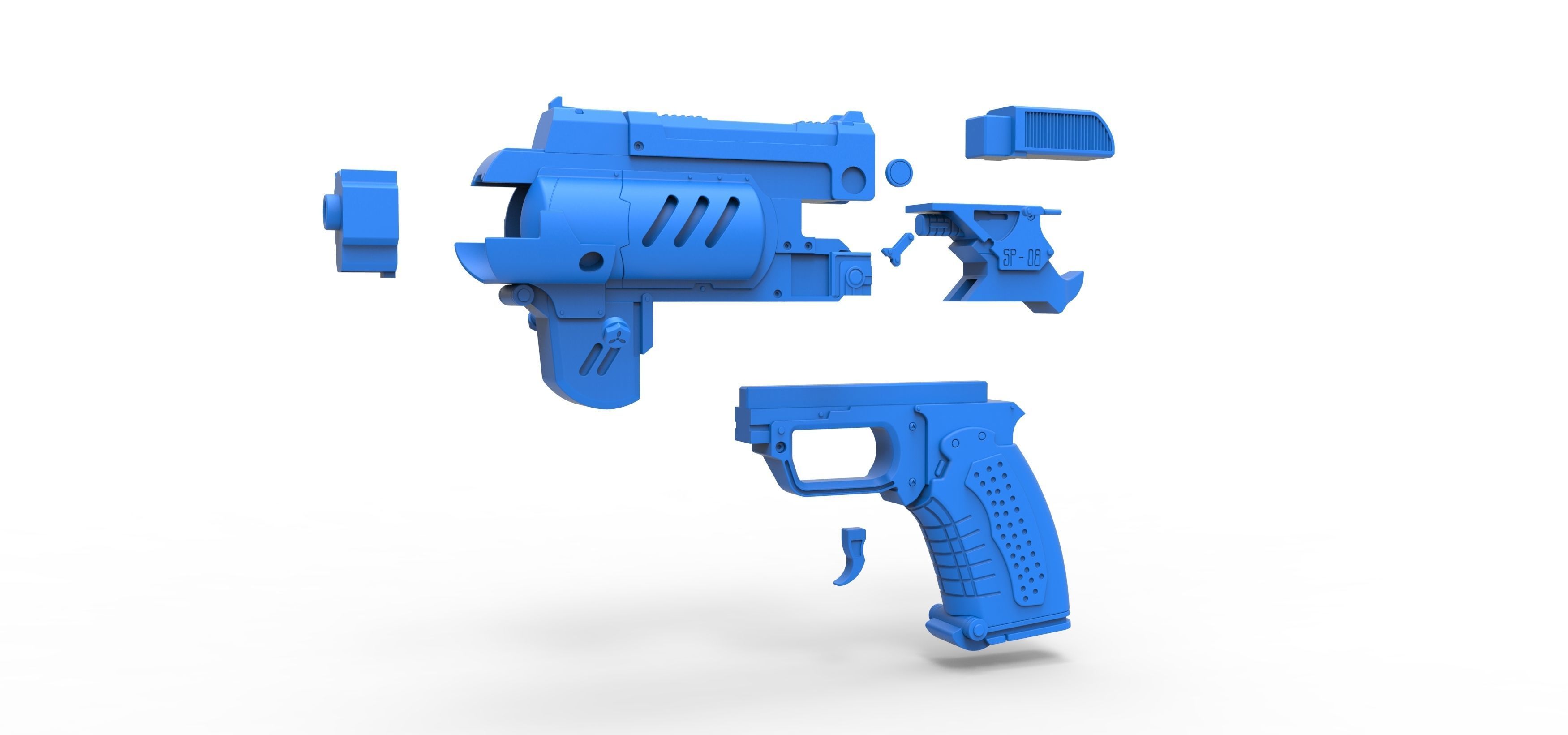 Spacers choice Light pistol from the game The Outer Worlds 3D print model_19